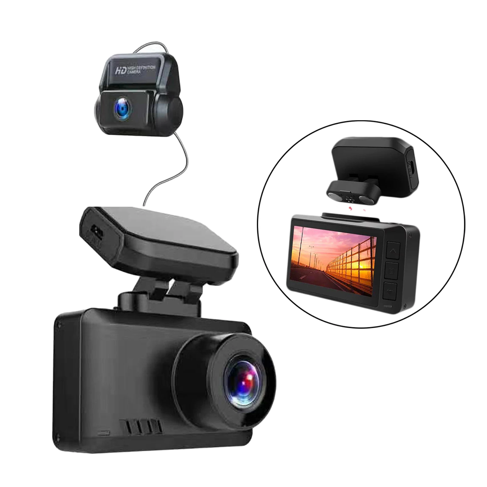

Car Camera Dash Cam 4K+1080P Front Rear Ultra HD WIFI GPS Dashboard Camera