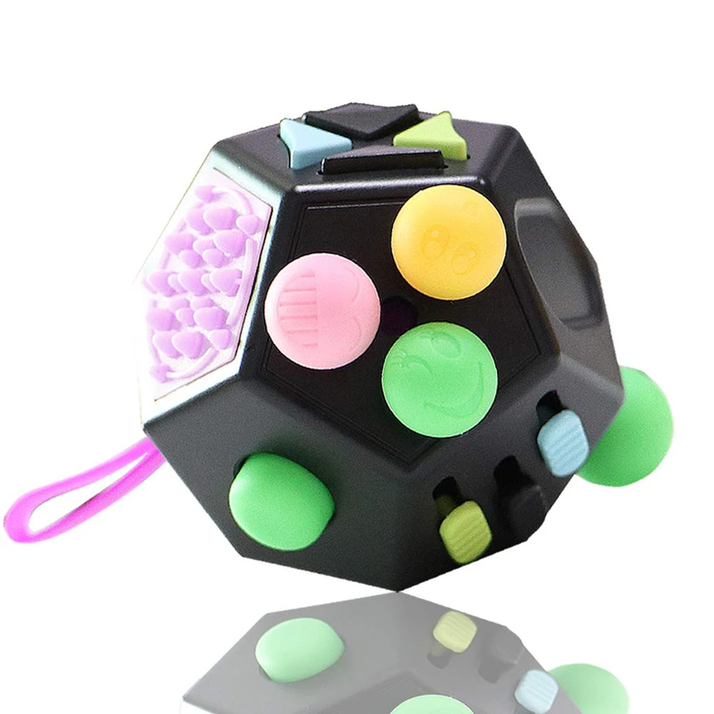

12-Sided Anti Stress Cube Decompression Relieve Dice Anti-anxiety Relieve Anxiety Relief Depression children adults fun Toy