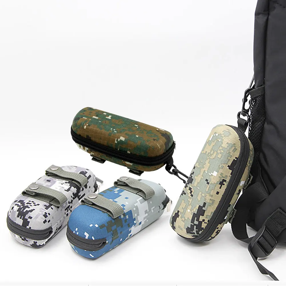

Outdoor Portable Camouflage Sunglasses Case Zipper Glasses Organizer Belt Storage Box For Camping Hiking Sunglasses Case