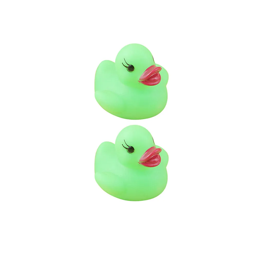 2 Green Light Duck Детские игрушки, Новые Игрушки для ванны, веселые детские игрушки, плавательный круг, черепаха, детские игрушки для купания, подарок для новорожденных, водные игрушки - Цвет: 2 Green Light Duck