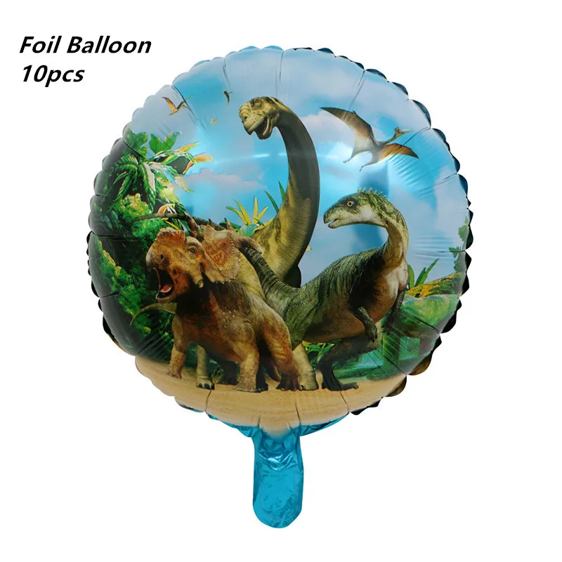 10pcs balloon Вечерние товары, 1 шт., для детей, динозавр, милый динозавр, тема, украшение, головной убор для дня рождения, герой, шляпа с эластичной лентой - Цвет: 10pcs balloon