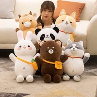 hot new huggable lovely stuffed toys animals plush hand warmer pillow dog rabbit cow panda doll cartoon gift for girlfriend