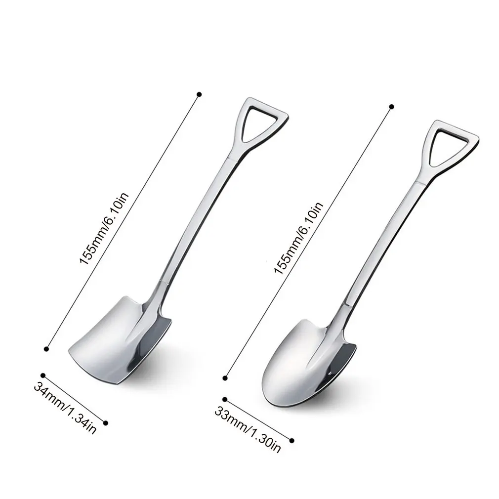 

Stainless Steel Spoon Watermelon Cake Spoon Long-handled Thickening Western Food Scoop Ice Cream Tools Necessary Summer