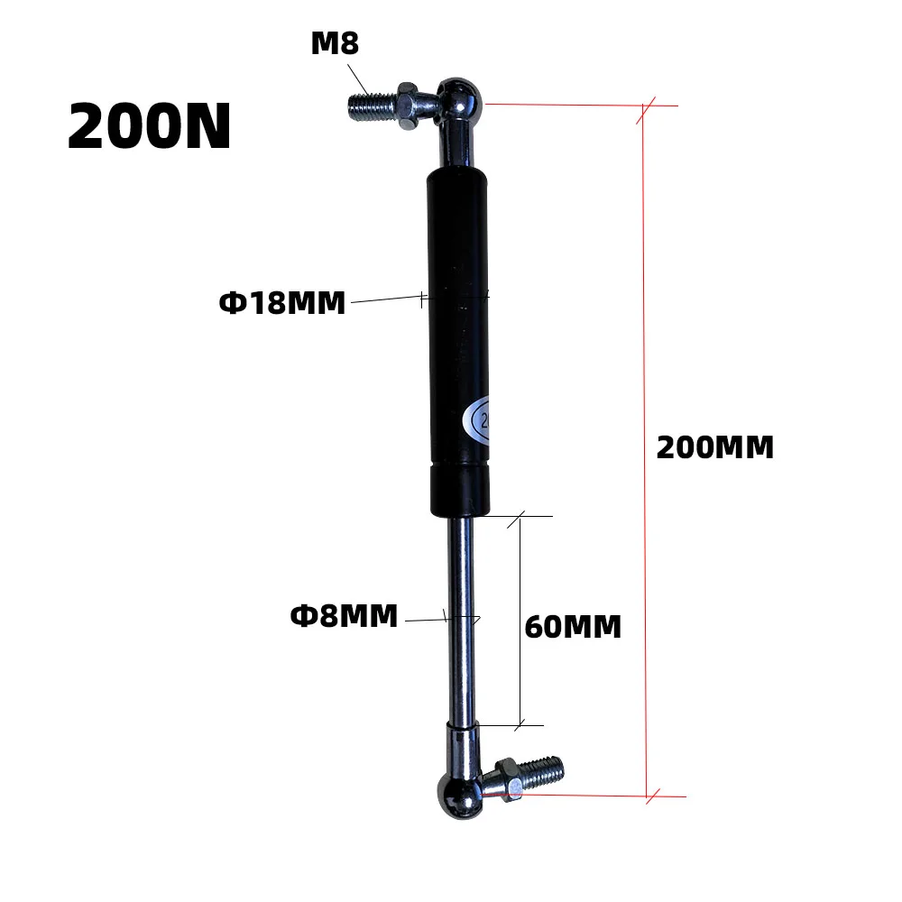 

200N(20kg) Press GAS Spring Pneumatic Draw Ste OD:18MM Stroke 60mm CENTER DISTANCE:200mm For Automatic Door