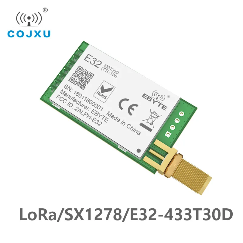 LoRa SX1278 SX1276 TXCO 433MHz 1W  Module E32-433T30D-V8.1 lora Transmitter UART 433t30d Long Range 8km Wireless rf Transceiver
