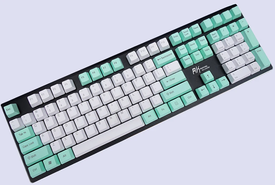 Колпачки для клавиш NPKC OEM PBT бело Мятно зеленые смешанные клавиши ANSI макет опция 61