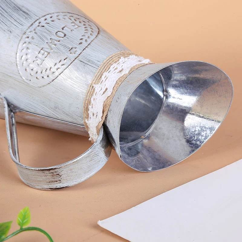 Сельский стиль железный лист кувшин цветочные горшки домашний декор