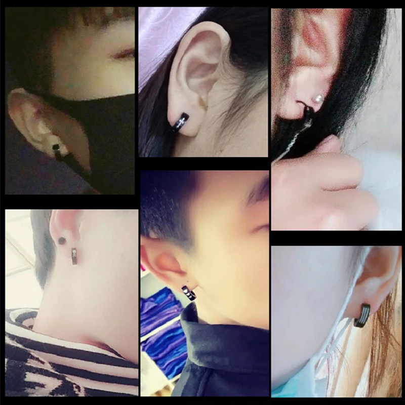 Серьги-кольца из нержавеющей стали для мужчин и женщин маленькие простые