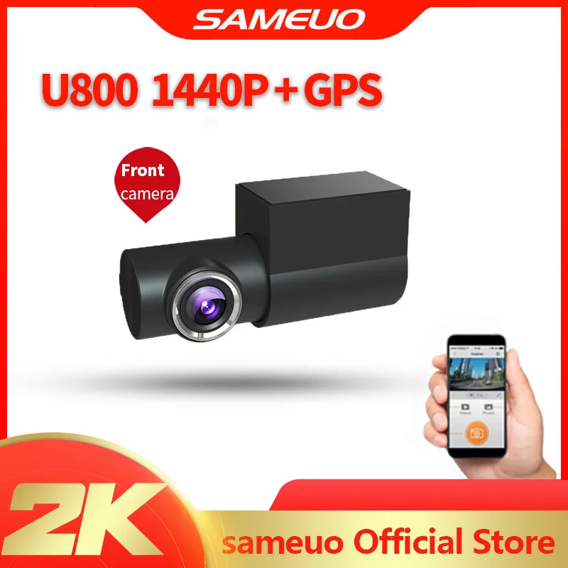 SAMEUO видеорегистратор с разрешением 1440P скорость и координаты Wi Fi GPS автомобильный