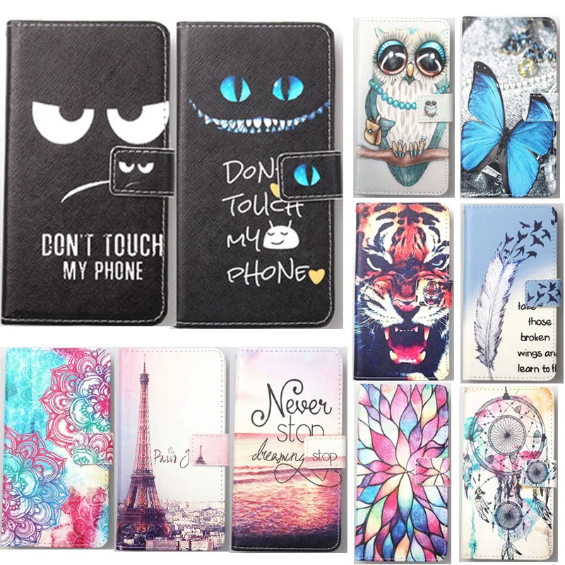 

For Samsung Galaxy A10 A30 A50 J2 Pure M10 M20 M30 S10 5G S10+ S10e PU Painted flip cover slot phone case