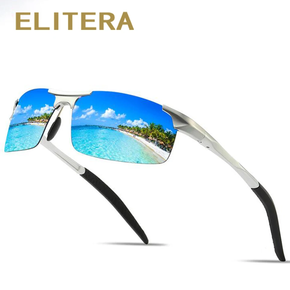 

ELITERA Aluminum Magnesium Polarized Sunglasses Men Driver Mirror Sun Glasses Male Fishing Female Eyewear For Men