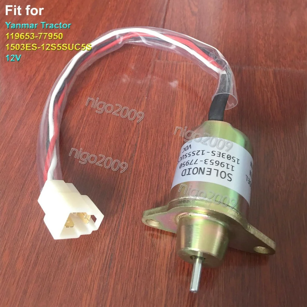 1503ES-12S5SUC5S 12В топливный запорный электромагнитный клапан для Yanmar 119653-77950 C |