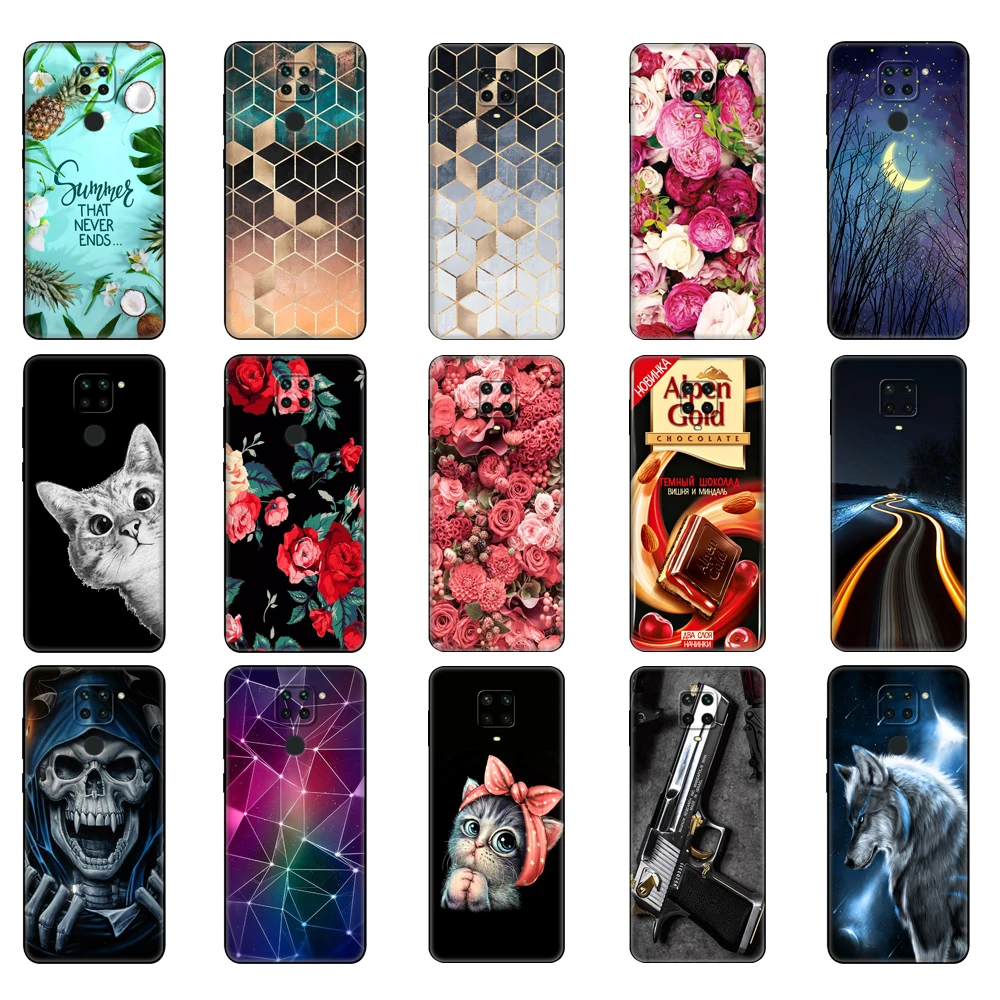For Xiaomi Redmi Note 9S Case Note 9 Soft TPU Silicon Back Phone Cover For Redmi Note 9 Pro Note9S Note9Pro Note9 black tpu case