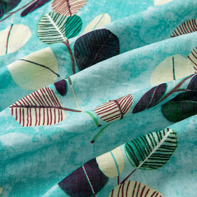 

Width 57'' Thin Foam Artificial Printing Cotton Linen Fabric By The Half Yard For Dress Pajama Mosquito Proof Pants Material