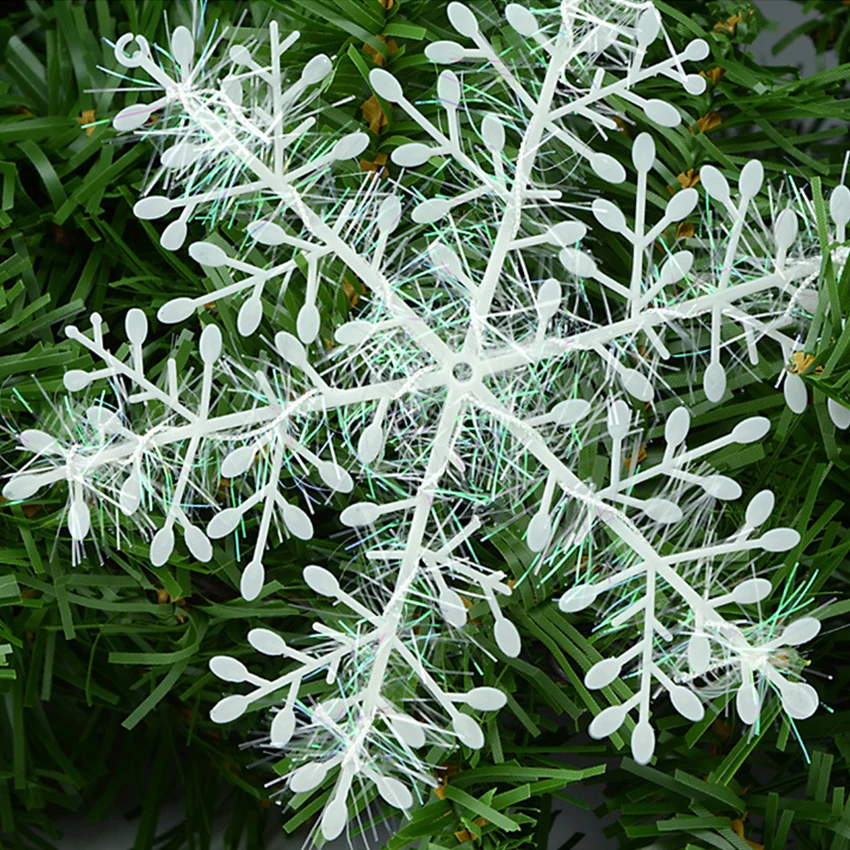 30 шт Рождественские украшения праздничные Белые снежинки амулеты