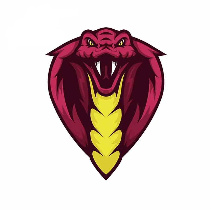 

13cm x 10.7cm For Snake Head Graffiti Car Sticker Waterproof Decal Suitable For SUV Vinyl Material Cartoon Graphics