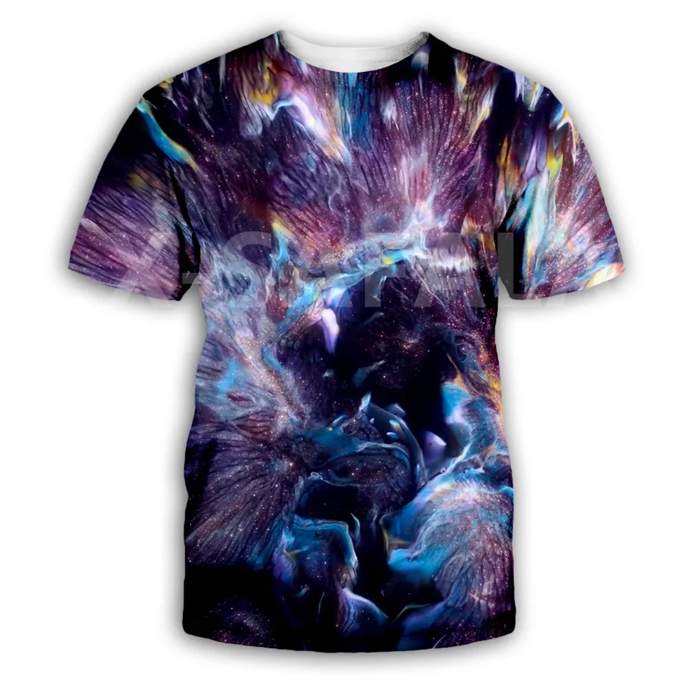 

Футболка Мужская/женская с 3D-принтом, модная рубашка в стиле Харадзюку, с принтом чернил мечты, 4 цвета, на лето