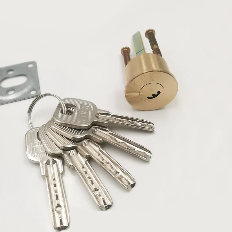 Цилиндр дверного замка медный с 6 поворотными кнопками | Обустройство дома