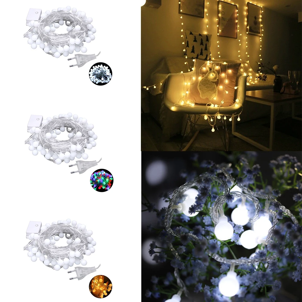 Вечерние свадебные украшения огни 10/20/40 светодиодов Мощность елочный шар в форме