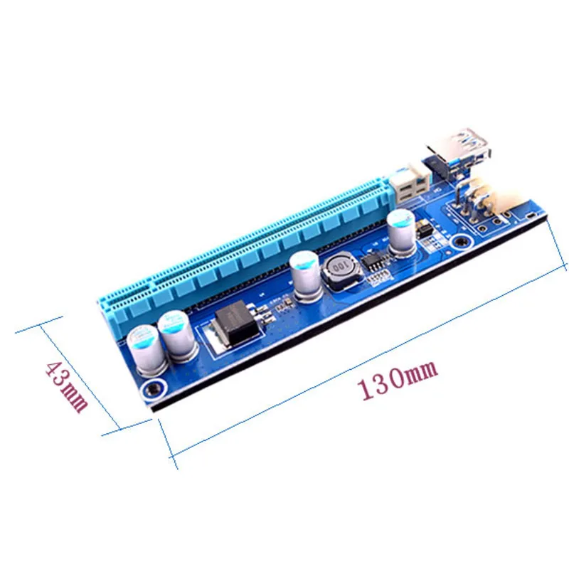 Карта расширения VER006c PCI-E переходник 006c PCI Express X1 на X16 USB 0 6 кабель 3 м SATA 6-контактный