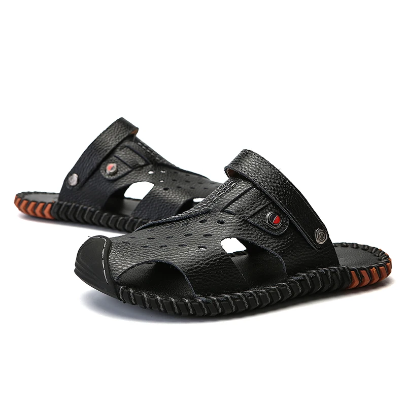 

sandel sandalen transpirables verano herren cuir zandalias 2020 piel roman shoes hombre sandalet beach sandal men para summer v