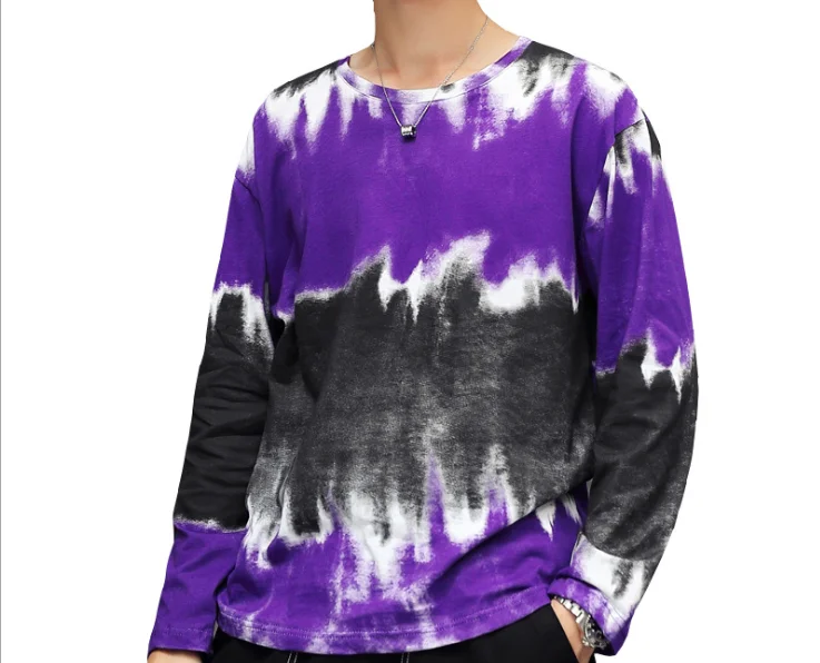 Осенне зимняя новая мужская Повседневная модная простая футболка с длинным