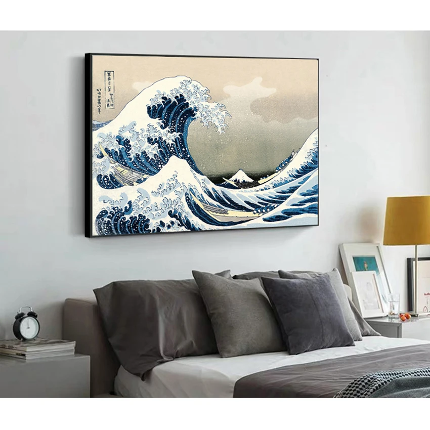 Настенная спальня домашний декор оригинальный Kanagawa серфинг Katsushika Hokusai холст