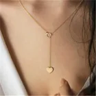 Новинка, модное ожерелье с сердцем для женщин, короткая цепочка, стильный элегантный кулон 