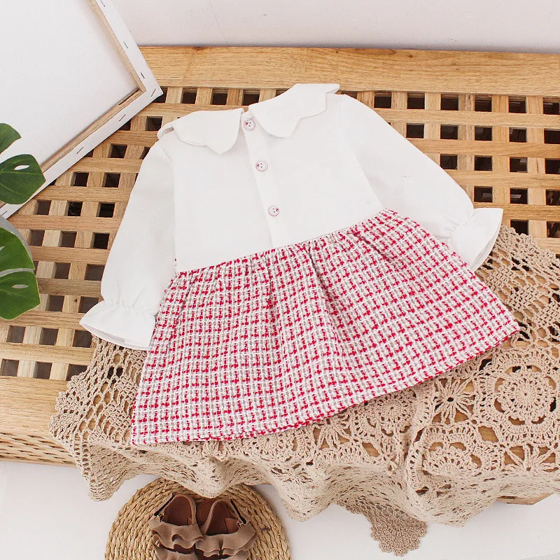 2020 платье с бантом и длинными рукавами для маленьких девочек милое праздничное