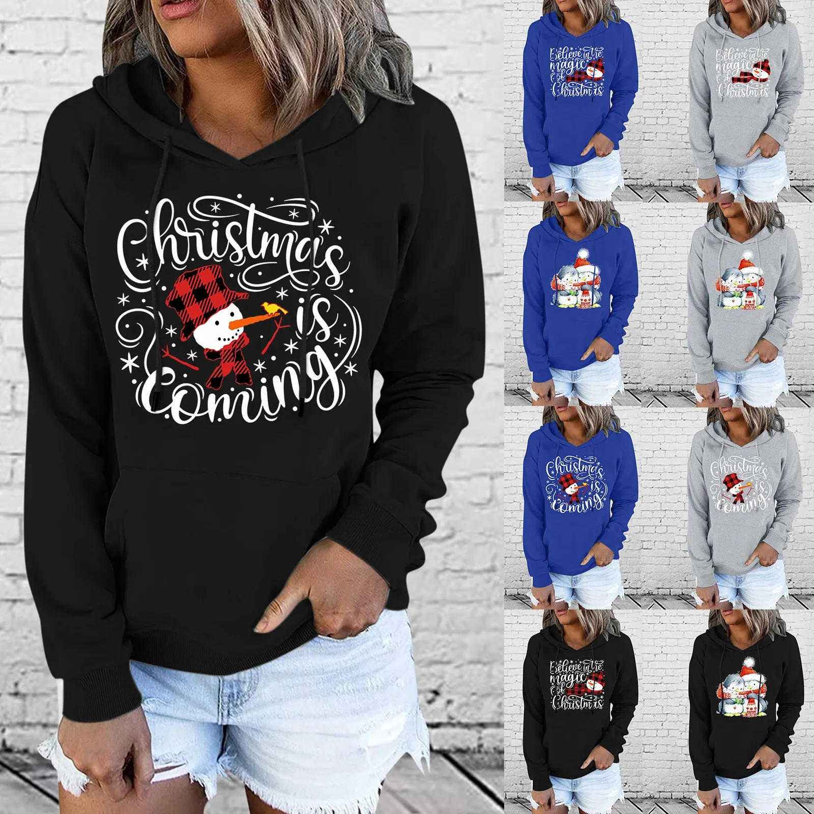 

Sweatshirts Women's Autumn Winter Casual Round Neck Print Long Sleeve Top Female Sweatshirt Moletom Women Casual