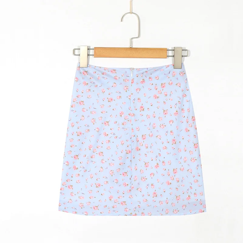 

Summer women's skirt casual flower print mini skirt