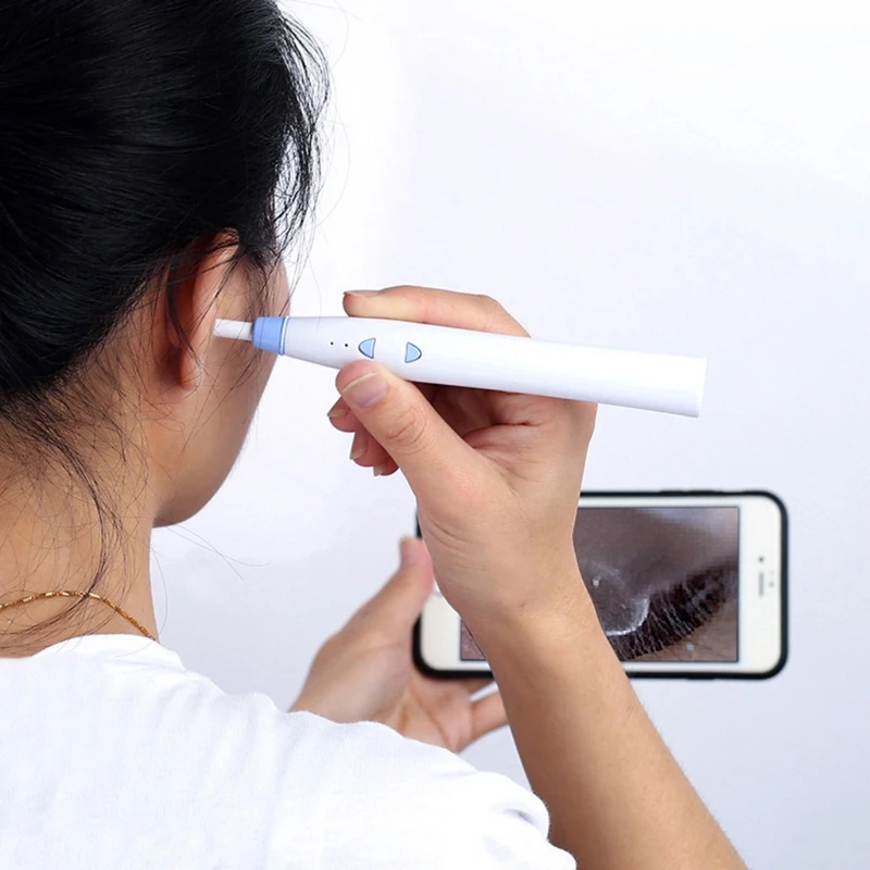 

Wifi Ear Cleaning Endoscope Visual Ear Spoon 5.5mm Mini Camera Earpick Otoscope 68UD