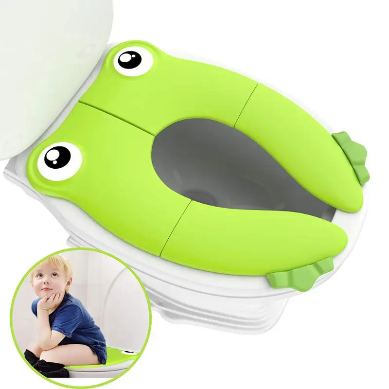 

2021 New Foldable Potty Toilet Training Seat Portable Travel Toddler Toilet Seat with Carry Bag Prevent Germs Spread