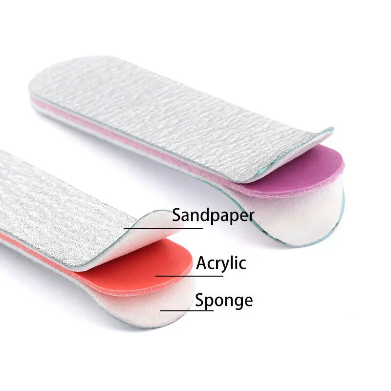 5 шт./компл. наждачная бумага пилка для ногтей шлифовальный буферный блок педикюр