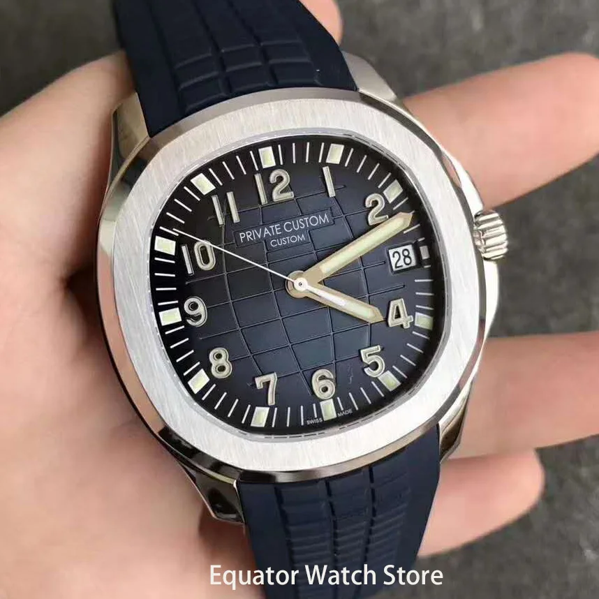 

Men's Automatic Mechanical Watch 41mm Stainless Steel Sapphire Crystal Silicone Strap MenWaterproof Luminous Wristwatches Clock