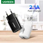 Ugreen 5V 2.1A USB зарядное устройство для iPhone 13 12 pro max X 8 Fast Wall зарядное устройство EU адаптер для Samsung S21 Xiaomi Redmi зарядное устройство