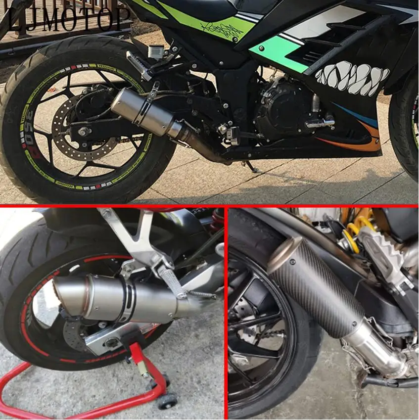 

51MM 60MM Universal Motorcycle Exhaust proyect Muffler Escape Moto Dirt Bike Scooter Exhaust DB killer Suitable for most moto R6