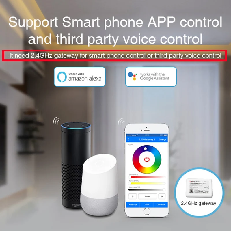 Новое обновление 2 4 GHz RGB + CCT Светодиодная лента управления ler DC12 ~ 24V Диммируемый