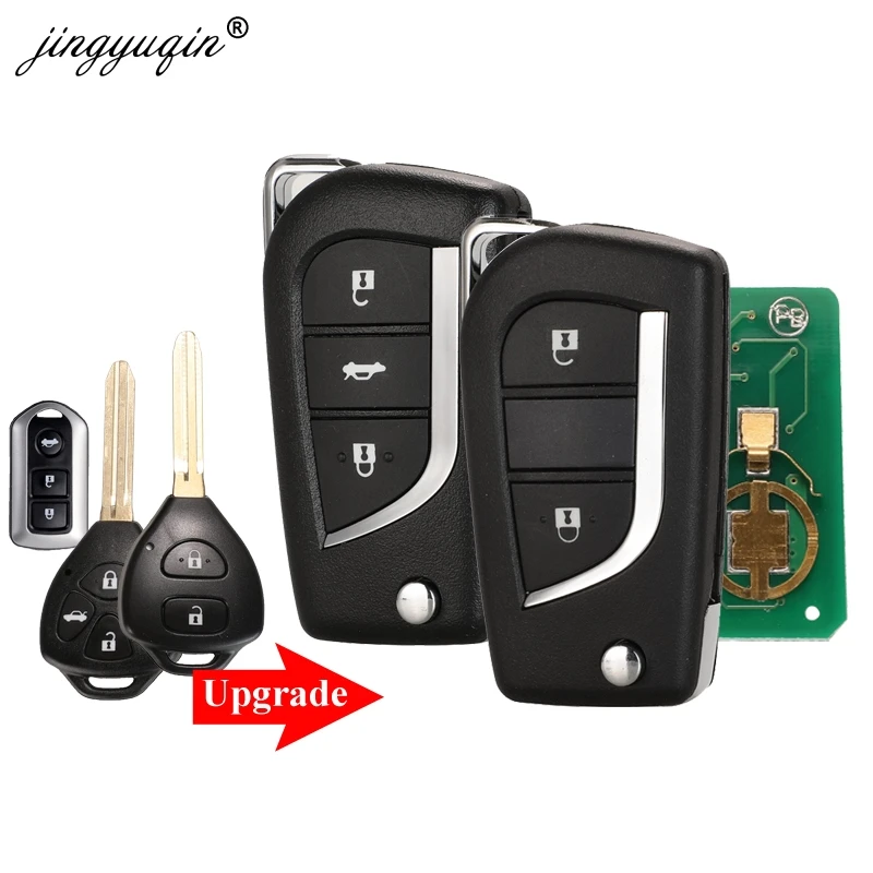 Jingyuqin 2/3 кнопки управления ключом 315 МГц с чипом для Toyota Corolla RAV4 Camry CROWN Reiz Toy43 TOY48