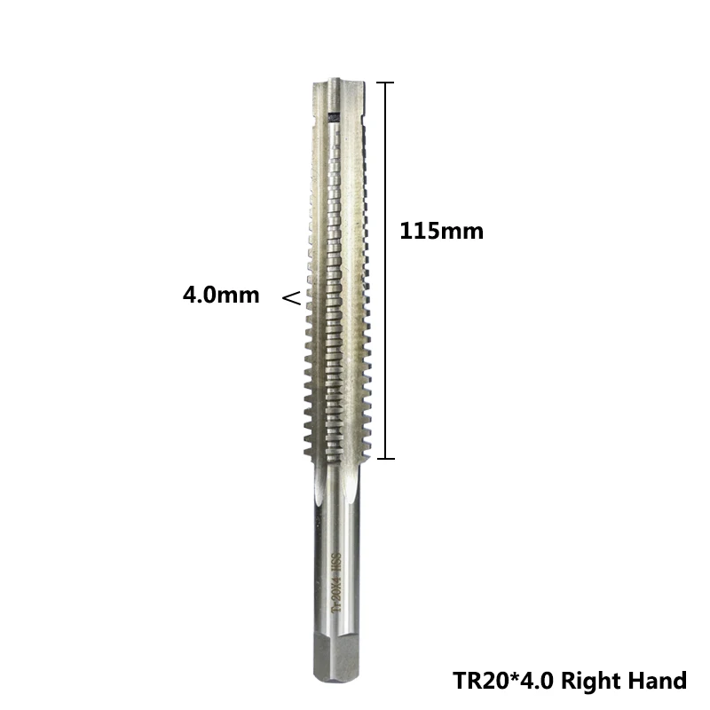 TR20X4mm right hand 1 шт. TR 20/22/24/26 крепежный винт крана трапециевидной метрической резьбы крана вправо/Левая рука Нажмите HSS Метчик - Цвет: TR20X4mm right hand
