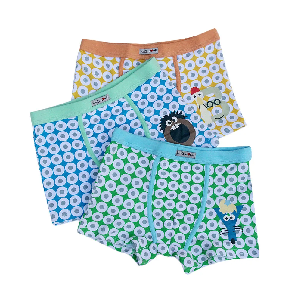 3 предмета детское нижнее белье для мальчиков детские шорты с рисунками трусы
