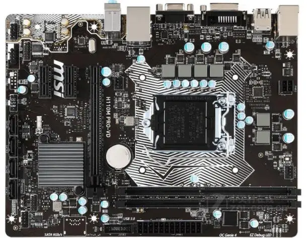 MSI H110M PRO-VD материнская плата LGA 1151 DDR4 USB2.0 USB3.1 VGA HDMI DVI 32 Гб H110 настольная | Компьютеры