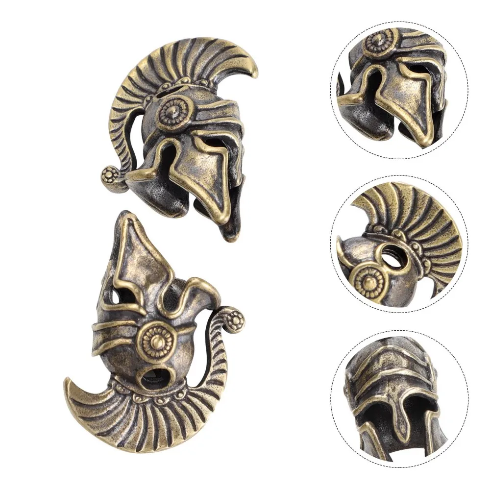 2 шт Спартанский шлем подвеска латунь маленькая фотография браслет DIY