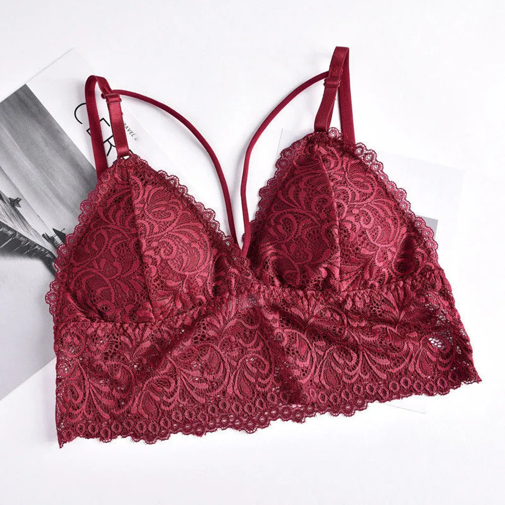 Женский сексуальный бюстгальтер однотонные топы жилетка кружевной бесшовный