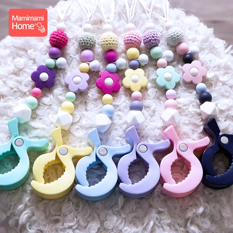 Детский Прорезыватель для зубов 1 комплект Силиконовые бусины Деревянный против