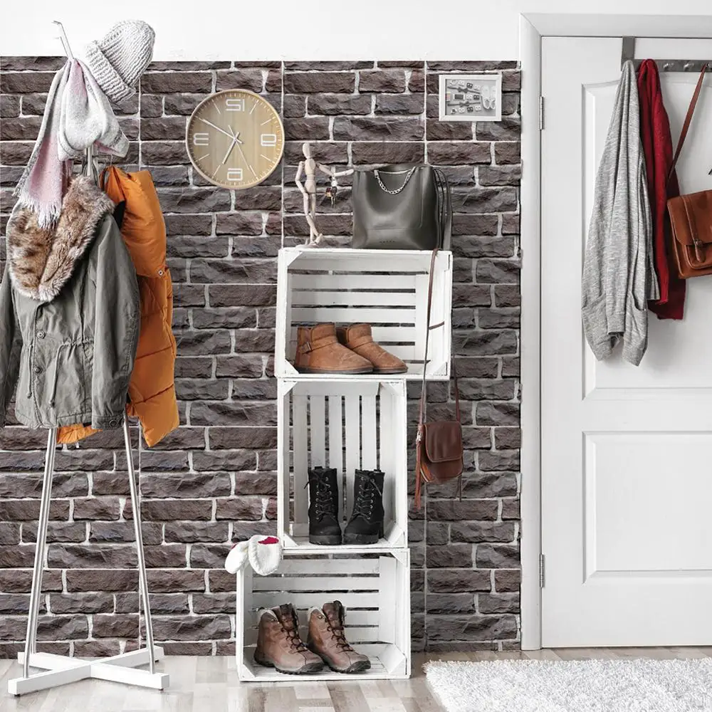 3D обои для домашнего декора наклейки на стену с имитацией кирпича и камня