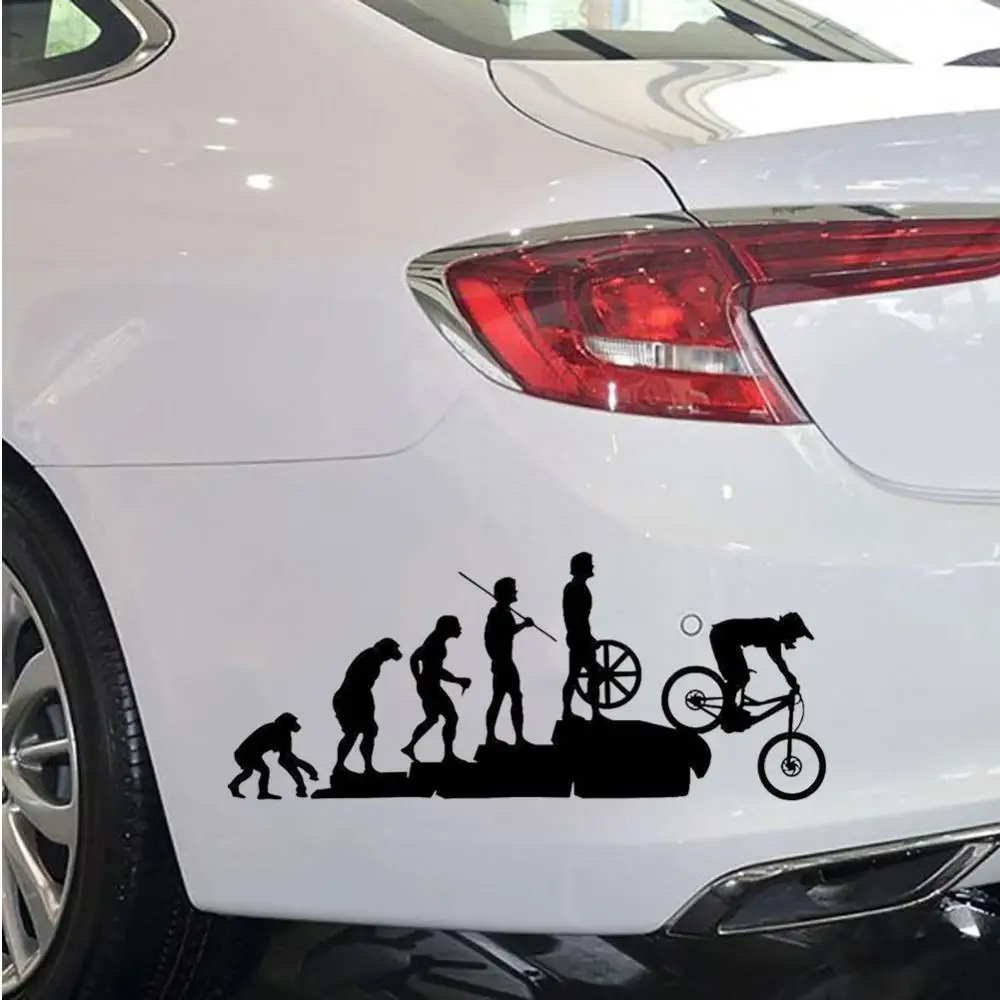 

80% Dropshipping!!Funny Human Evolution MTB Bike Car Vehicle Reflective Decals Sticker Decoration