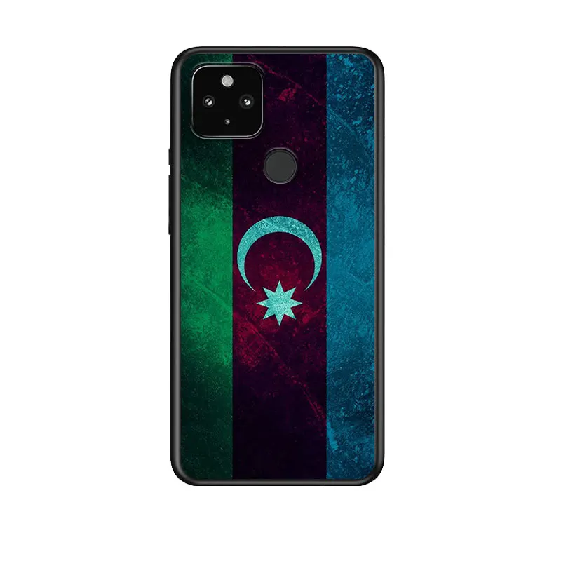 

Azerbaijan flag for Google Pixel 5 Pixel 4a 5G Pixel 4a Pixel 4 Pixel 4 XL Silicone Soft Black Phone Case Cover