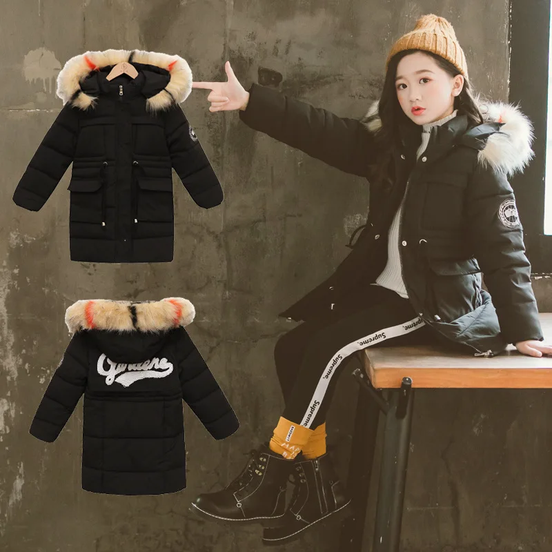Новинка для девочек зимняя детская одежда в Корейском стиле с хлопковой