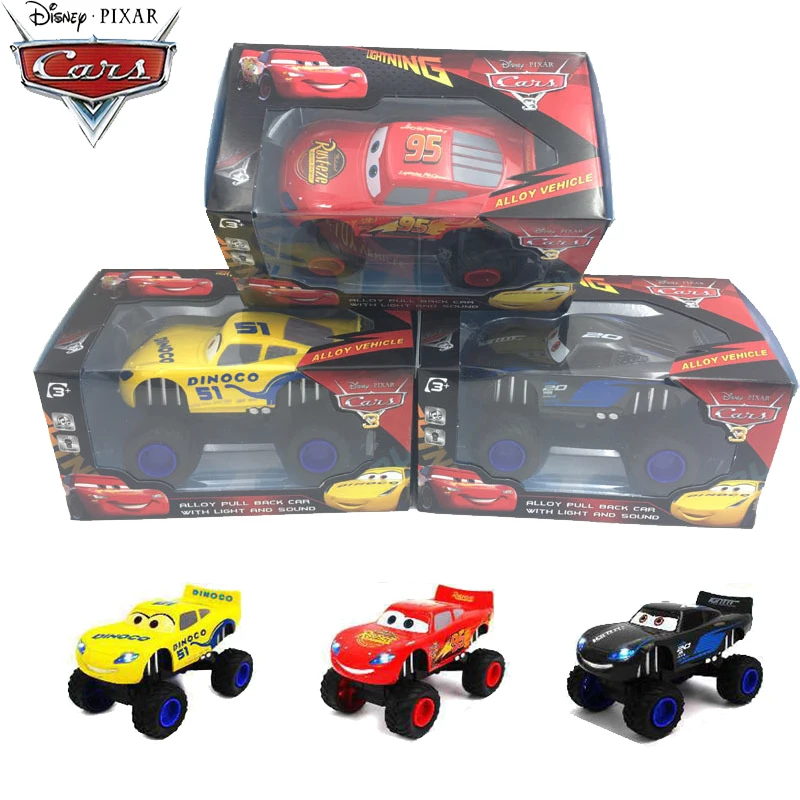 Disney Pixar Машинки 3 большие колеса сплава игрушечный автомобиль светильник ning McQueen